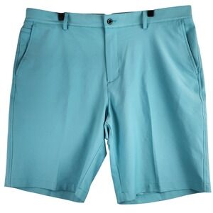Dunning Golf Shorts Mens 38 Turquoise Blue Performance Athletic Golfcore